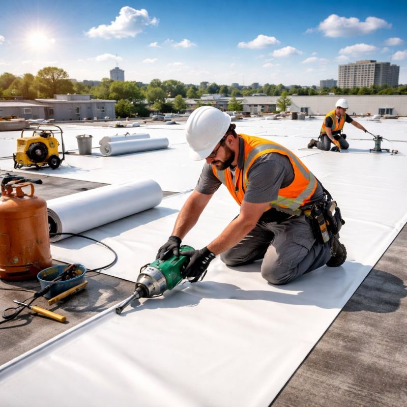 Rubber Roof Installation in Naperville, IL