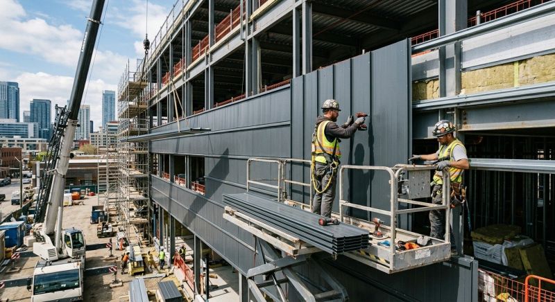 Steel Cladding Installation in Boston, MA