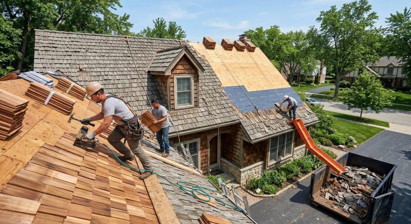 Wood Shingle Roof Replacement in Fredericksburg, VA